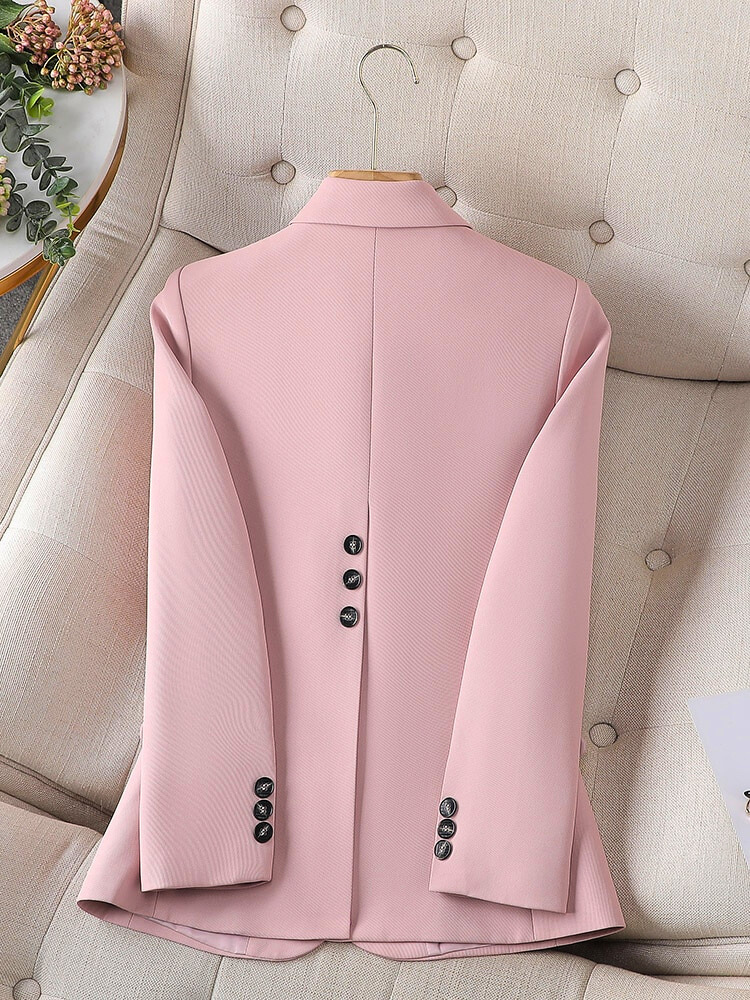 Blazer donna elegante a tinta unita con un bottone - immagine 7