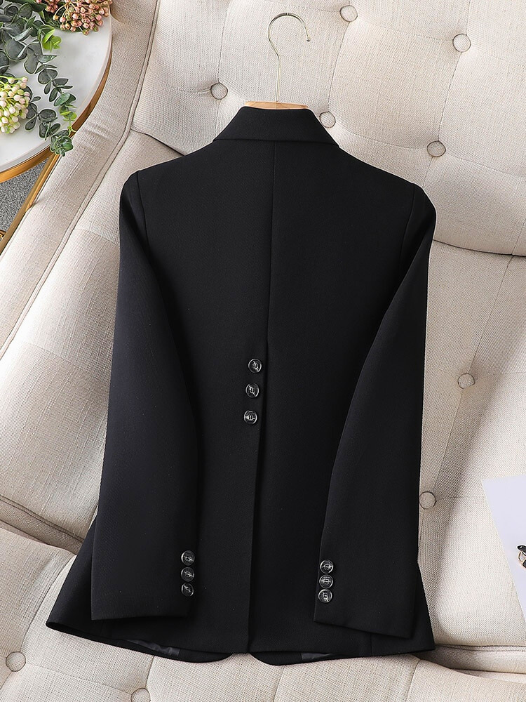 Blazer donna elegante a tinta unita con un bottone - immagine 9