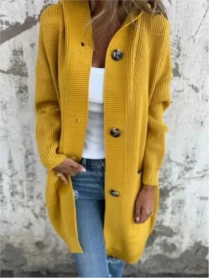 Maglione lungo donna stile gotico, caldo e alla moda
