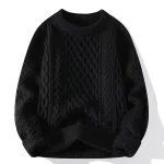 Maglione uomo alla moda, girocollo caldo e confortevole