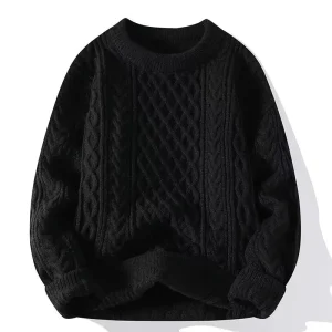 Maglione uomo alla moda, girocollo caldo e confortevole
